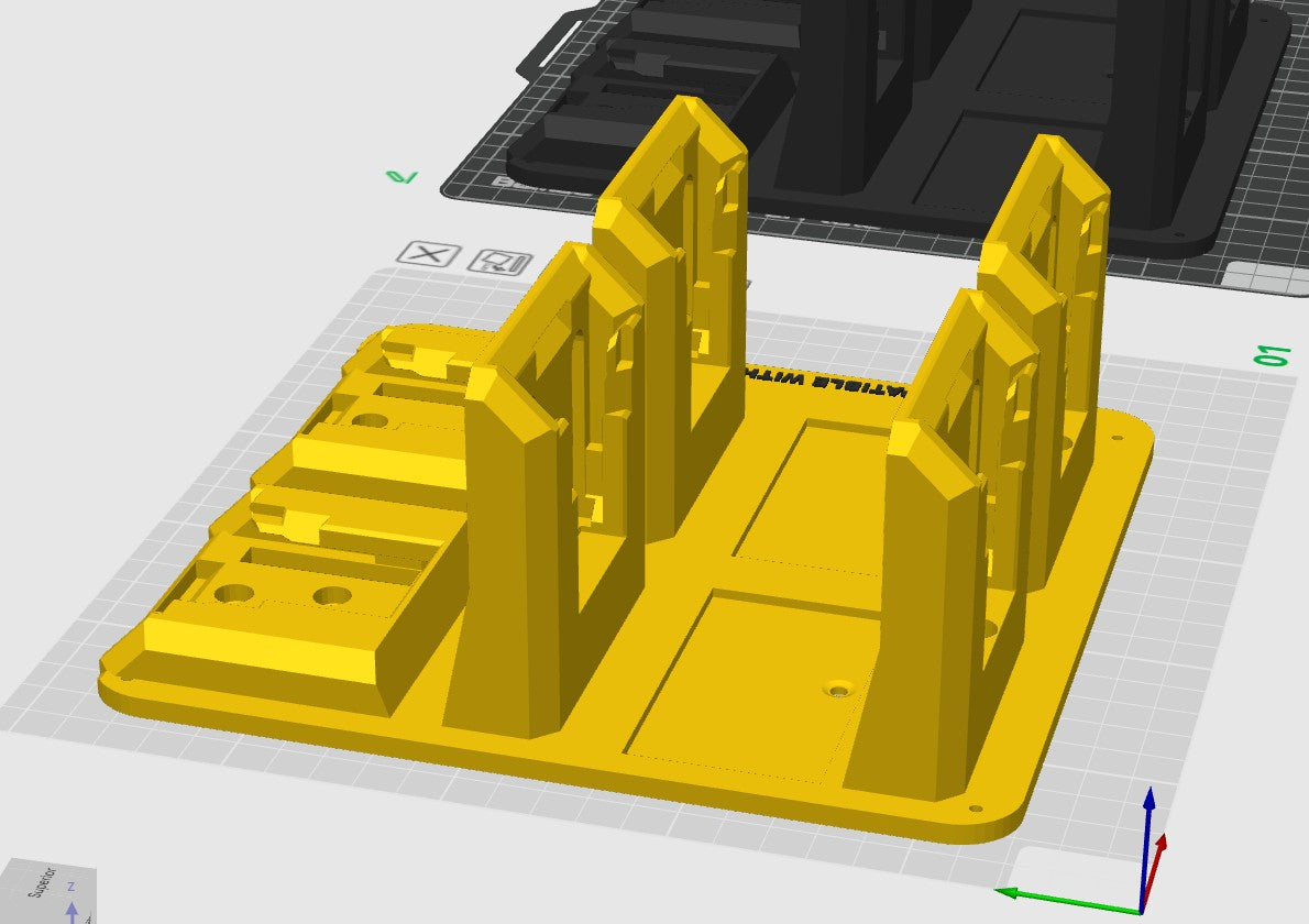 Organizador de pared para baterías Dewalt